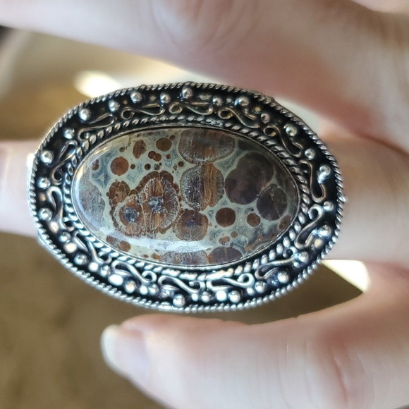 New Asteroid Jasper Silver Ring. - Picture 4 of 11